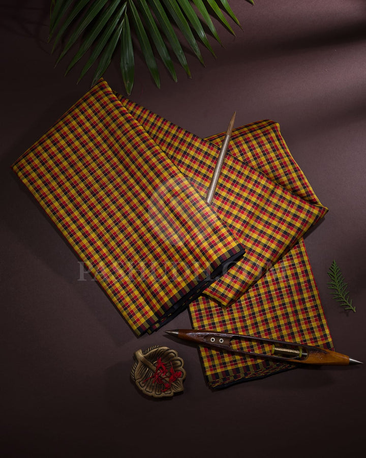 Multi Color With Black Kanjivaram Silk Saree-S1614(A)