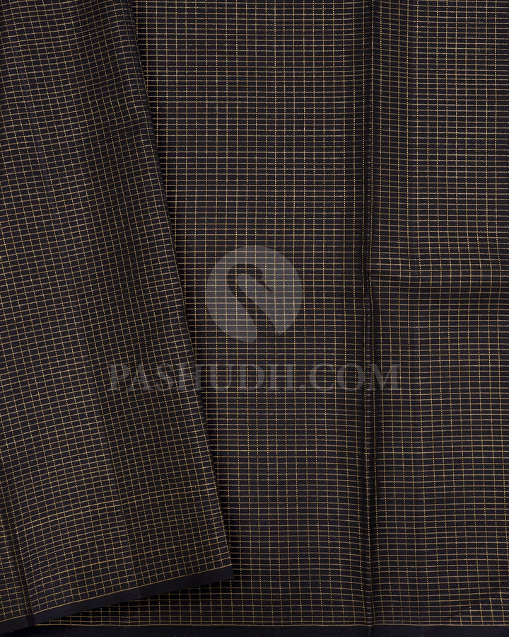 Multi Color With Black Kanjivaram Silk Saree-S1614(A)