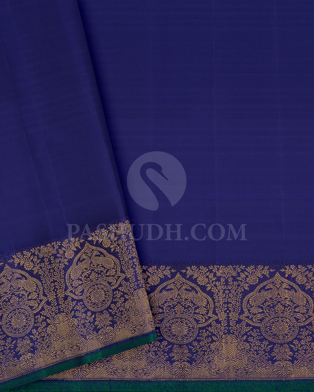 Baby Pink With Cobalt Blue Shimmer Kanjivaram Silk Saree-S1605(A)