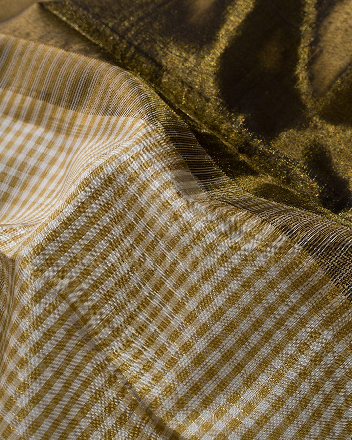 Half White With Black Kanjivaram Silk Saree-S1617(A)