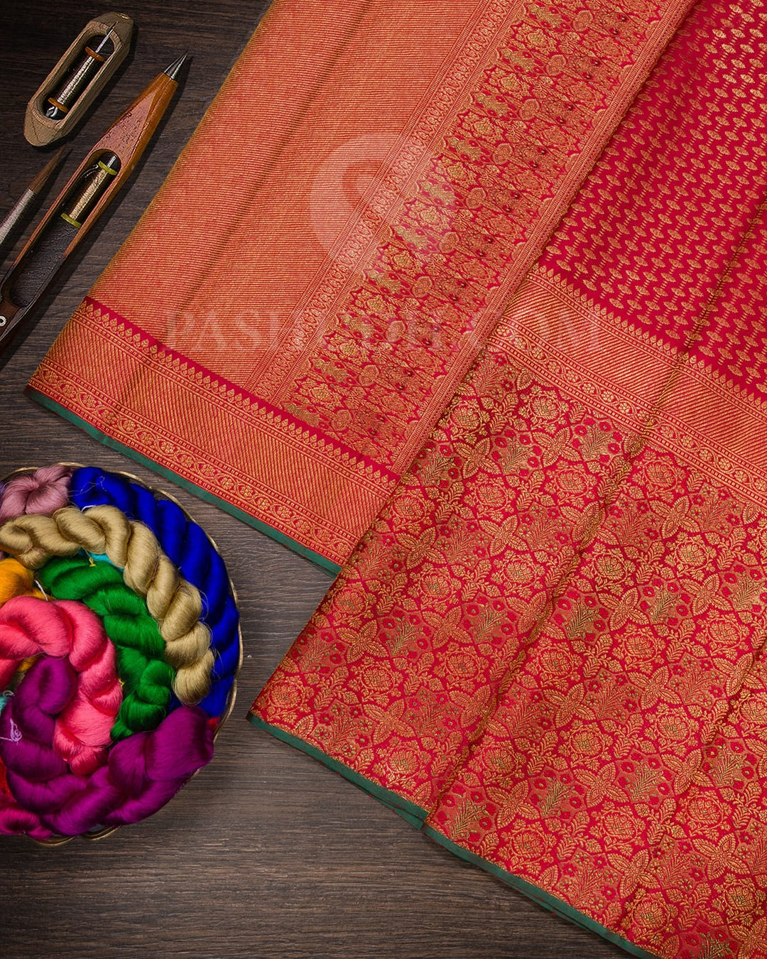 Red Bridal Kanjivaram Silk Saree-S1191(G)