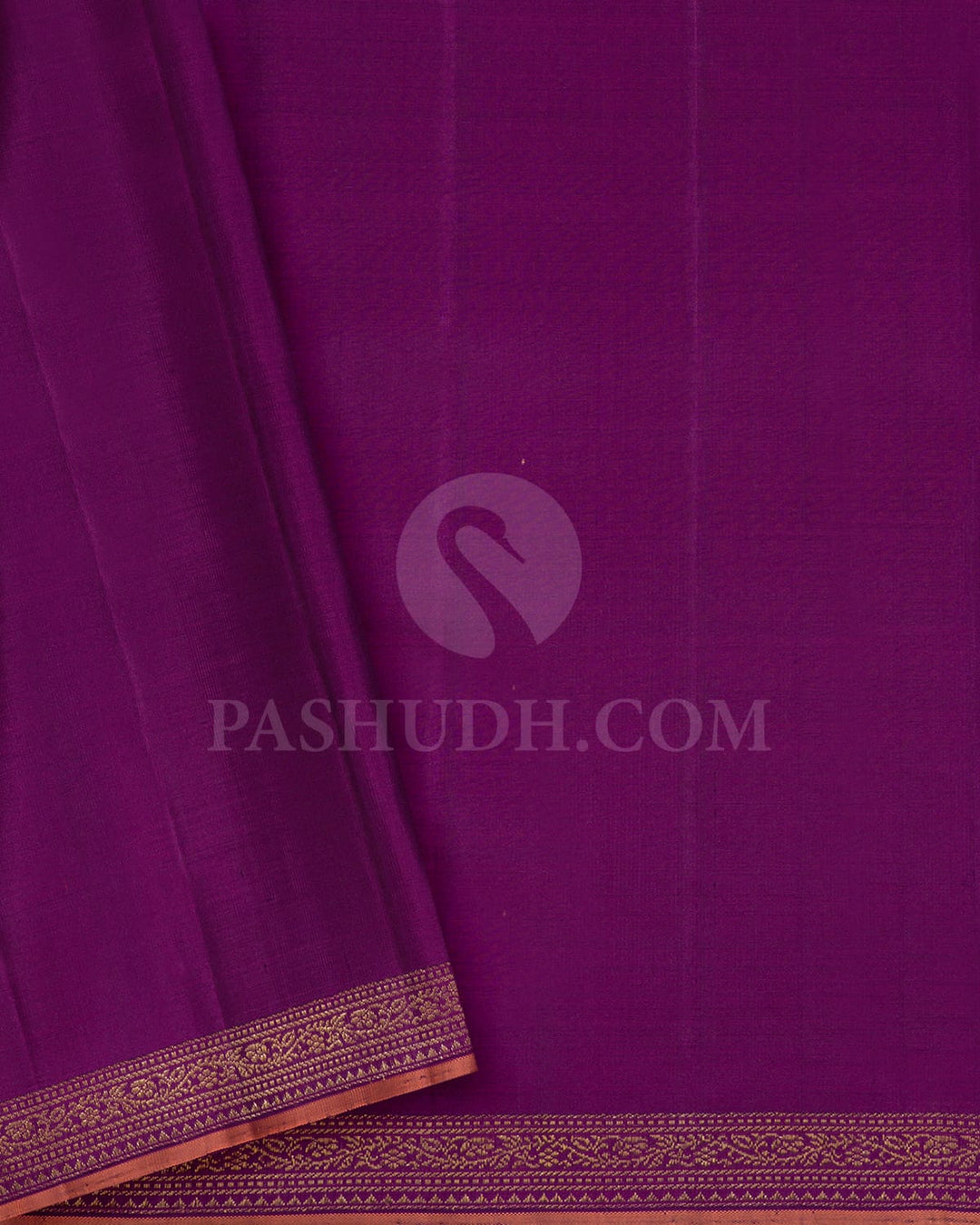 Raspberry Pink And Violet Kanjivaram Silk Saree-S1572(B)