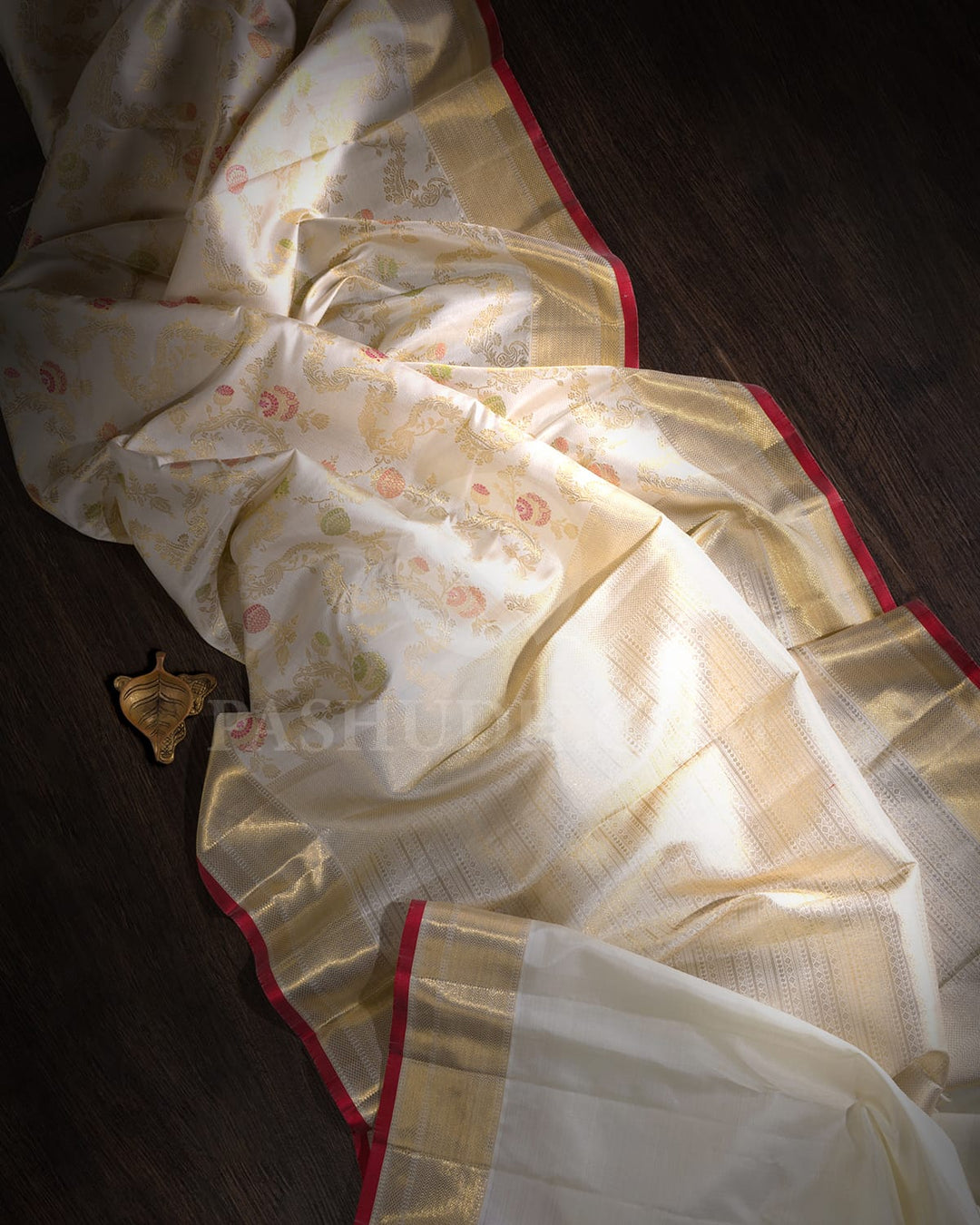 Half White Kanjivaram Silk Saree-S1488(D)