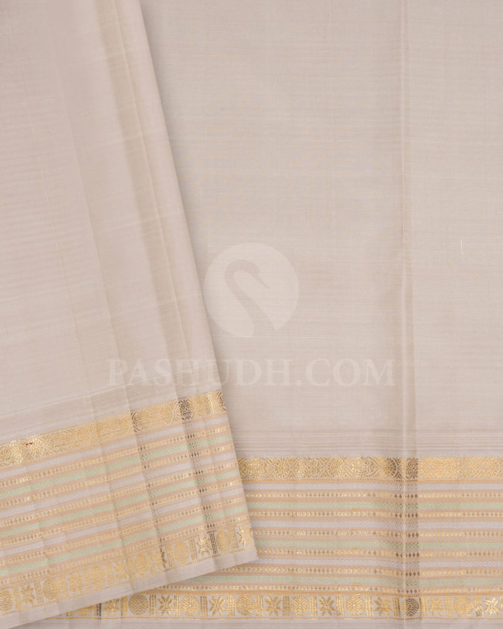 Shades Of Pink With Grey Kanjivaram Silk Saree-S1615(A)