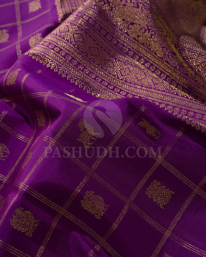 Violet Kanjivaram Silk Saree-S1622(A)