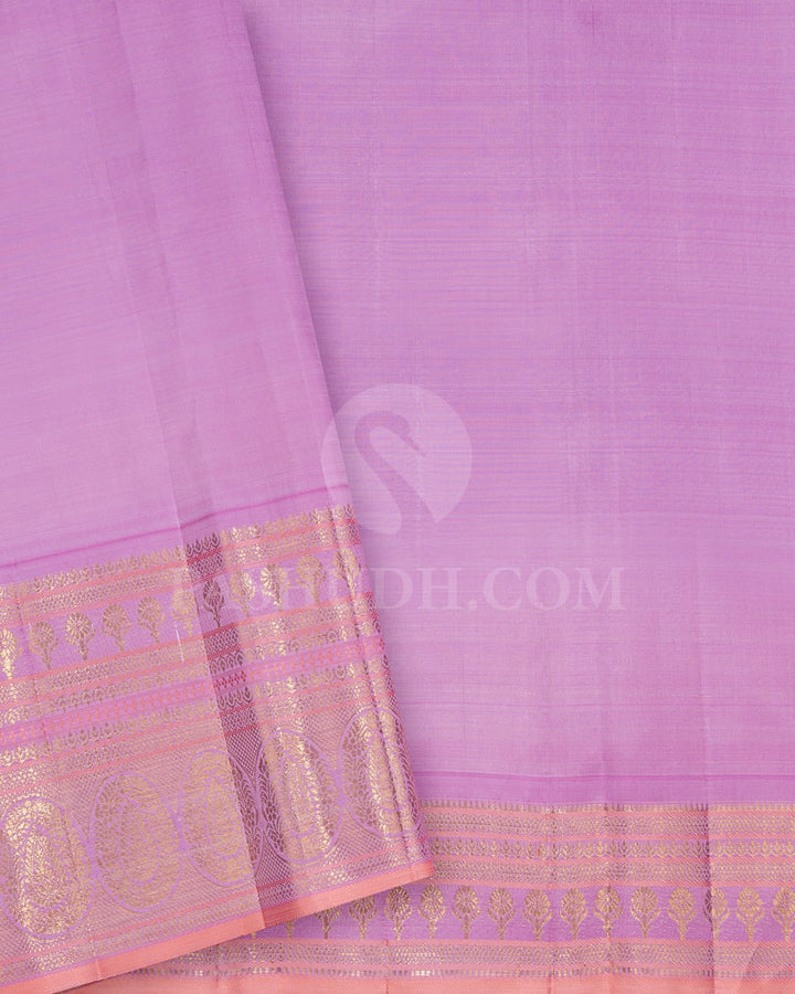 Magenta With Lilac Kanjivaram  Silk Saree-S1432(C)