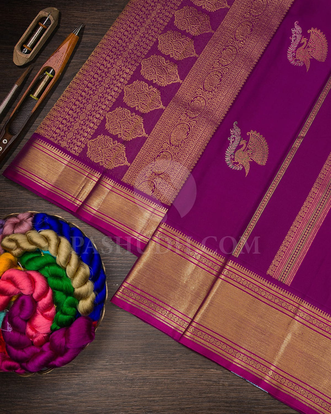 Violet Kanjivaram Silk Saree-S1566(B)