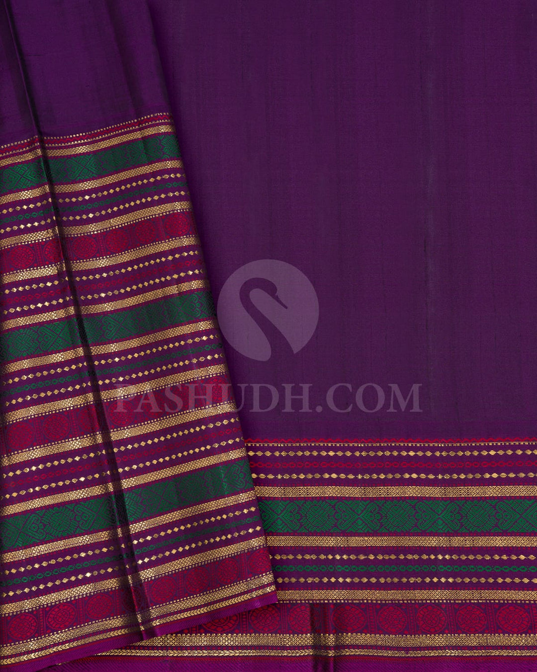 Lavender With Purple Kanjivaram Silk Saree-S1603(A)