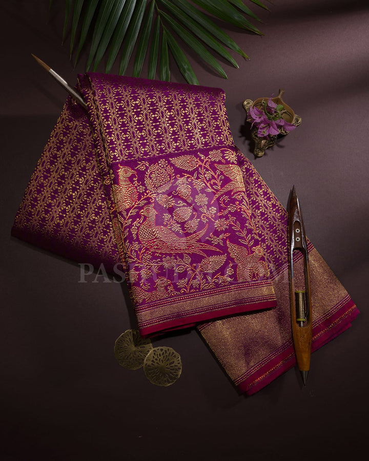 Violet  Kanjivaram Silk Saree-S1405(F)