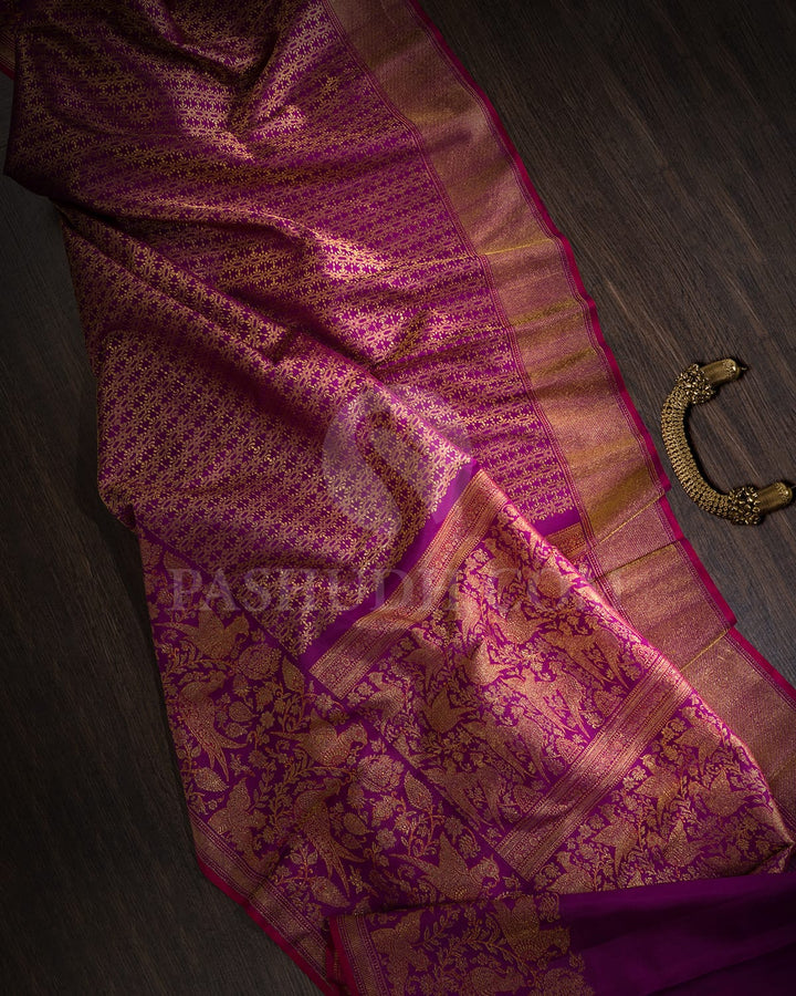Violet  Kanjivaram Silk Saree-S1405(F)