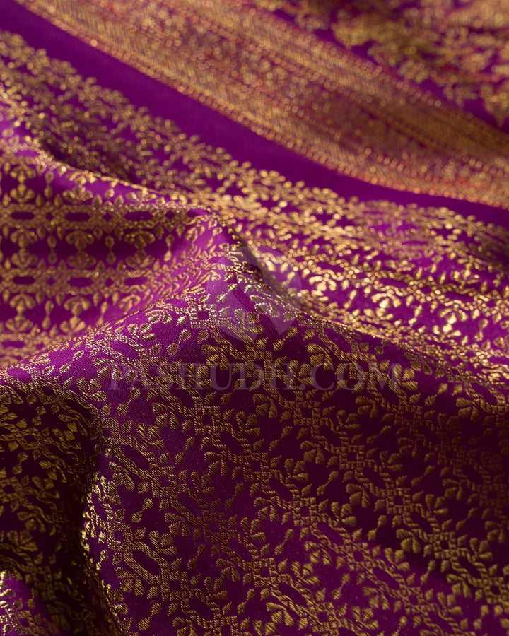Violet  Kanjivaram Silk Saree-S1405(F)