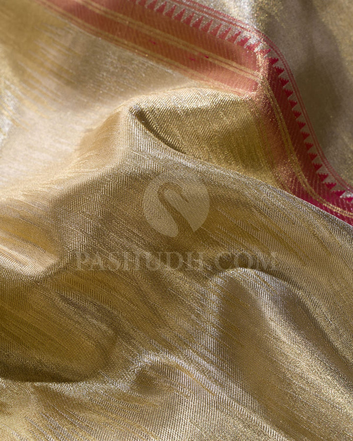 Gold Silver Shimmer Kanjivaram Silk Saree-SS3