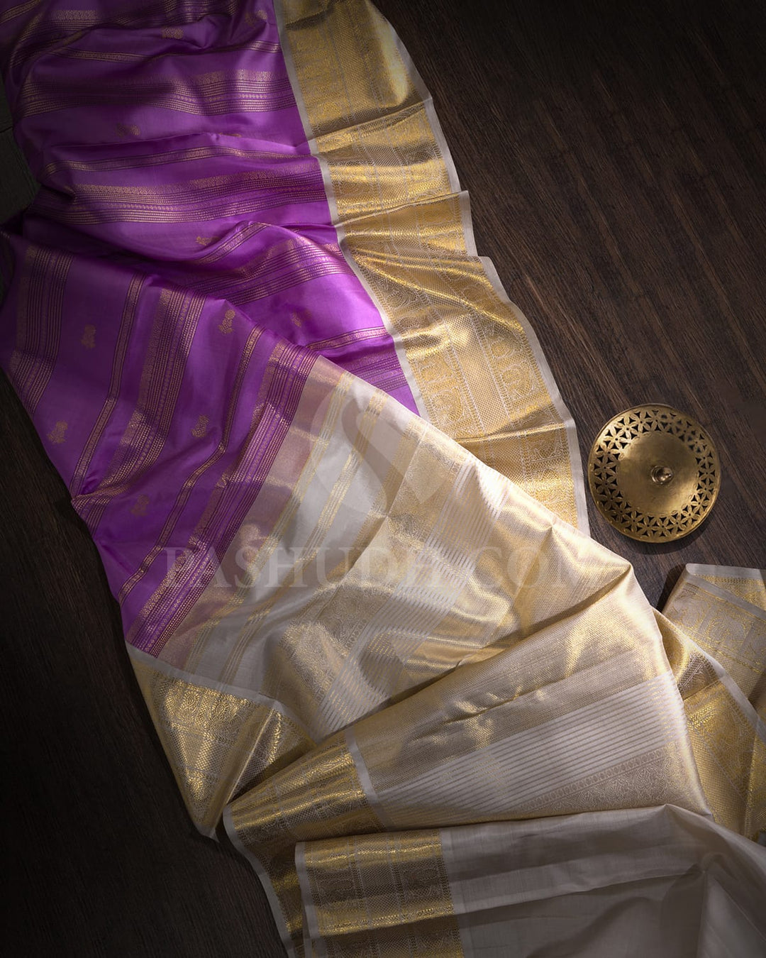 Lavender With Grey Kanjivaram Silk Saree-S1333(E)