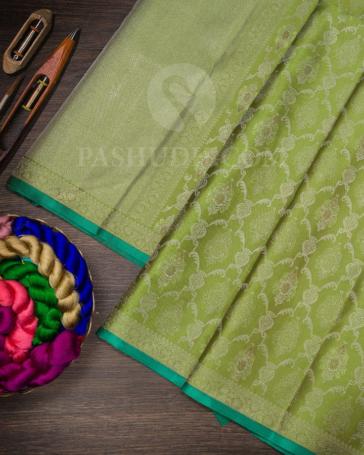 Pear Green Kanjivaram Silk Saree-DT315(B)