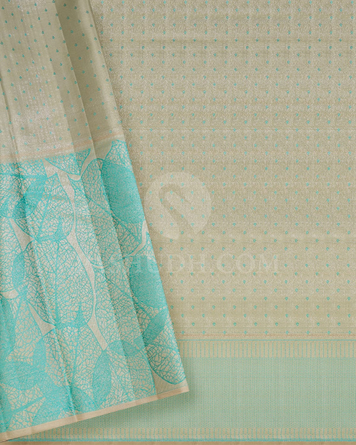Purple And Beige Kanjivaram Silk Saree-D658(C)