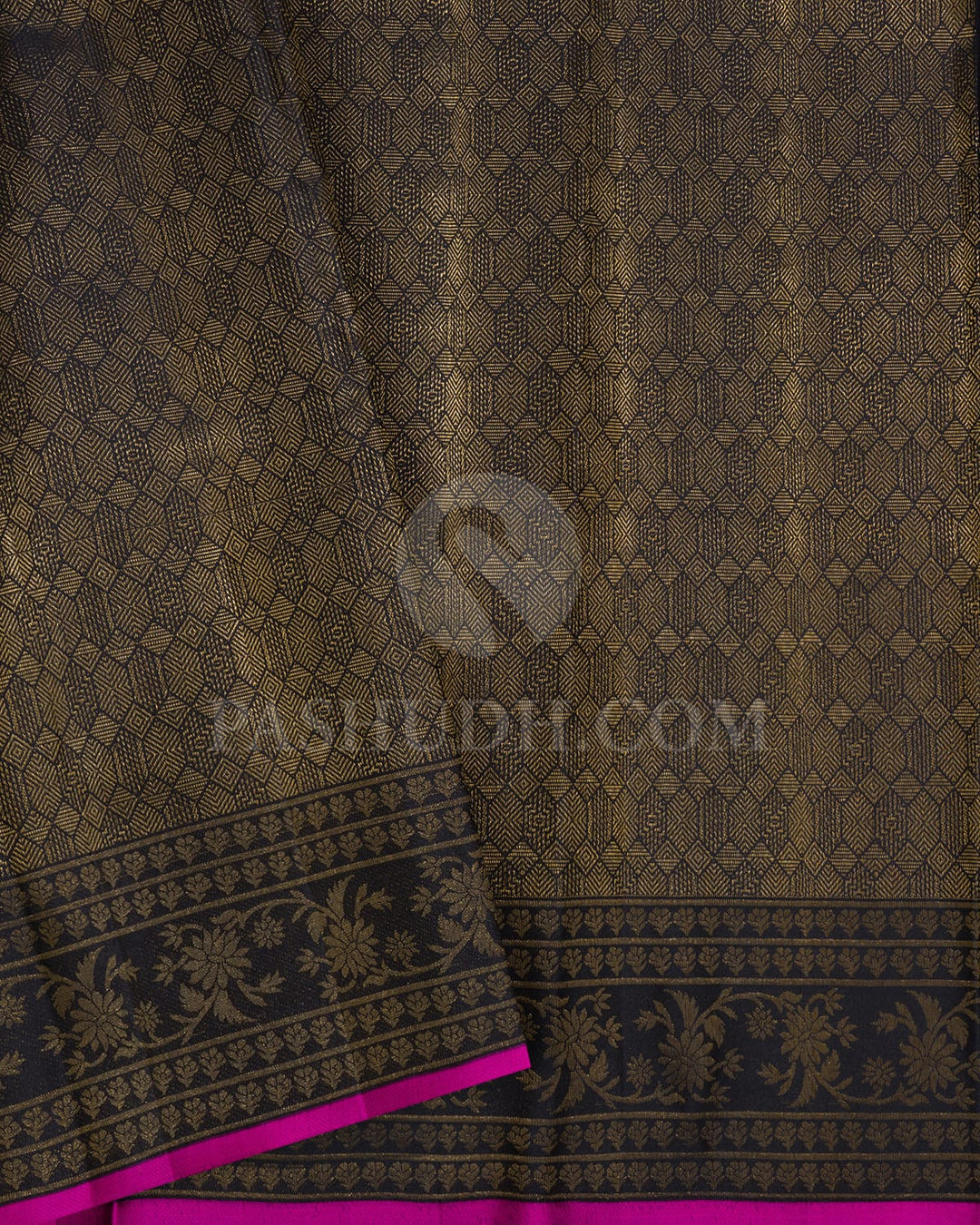 Half White And Beige Kanjivaram Silk Saree-DJ413(A)