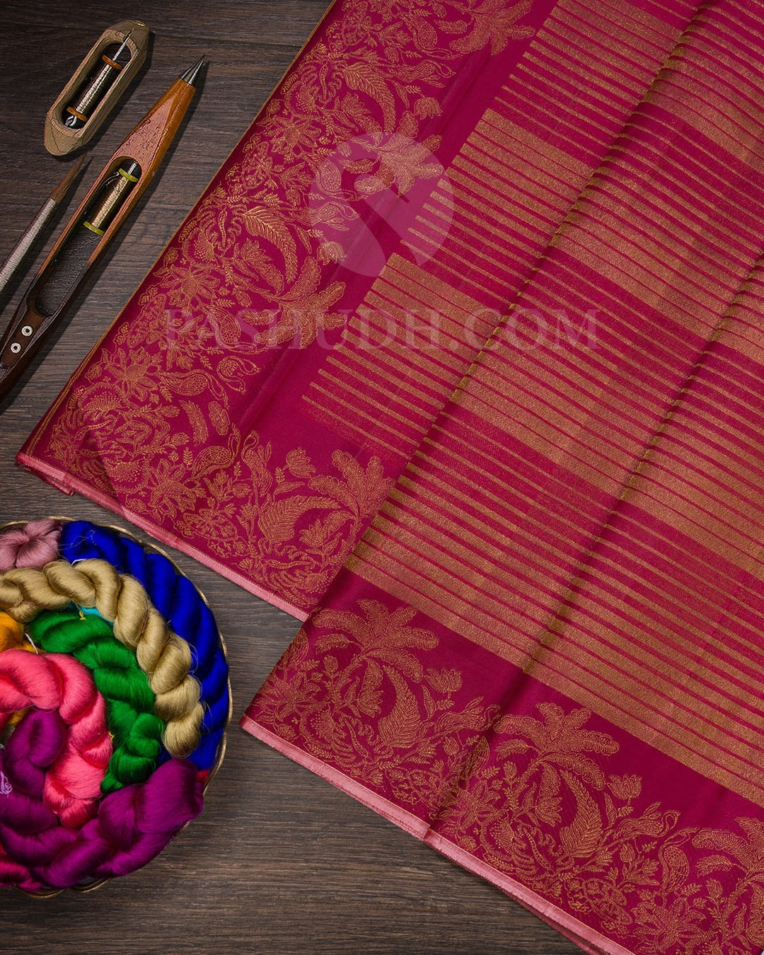 Magenta Kanjivaram Silk Saree-DJ414(A)