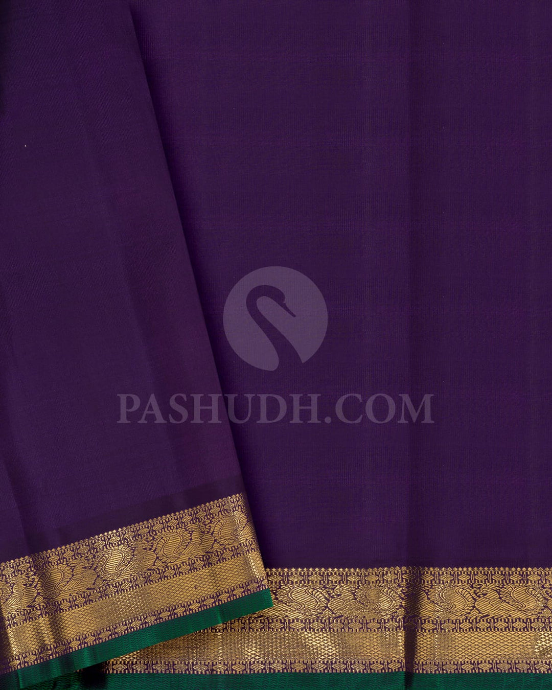 Sage Green With Royal Blue Pure Zari Kanjivaram Silk Saree-SP370