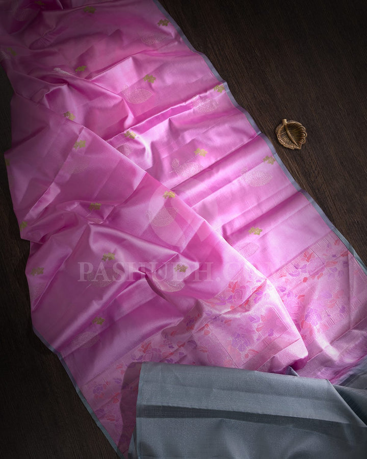 Baby Pink Kanjivaram Silk Saree-DJ415(A)