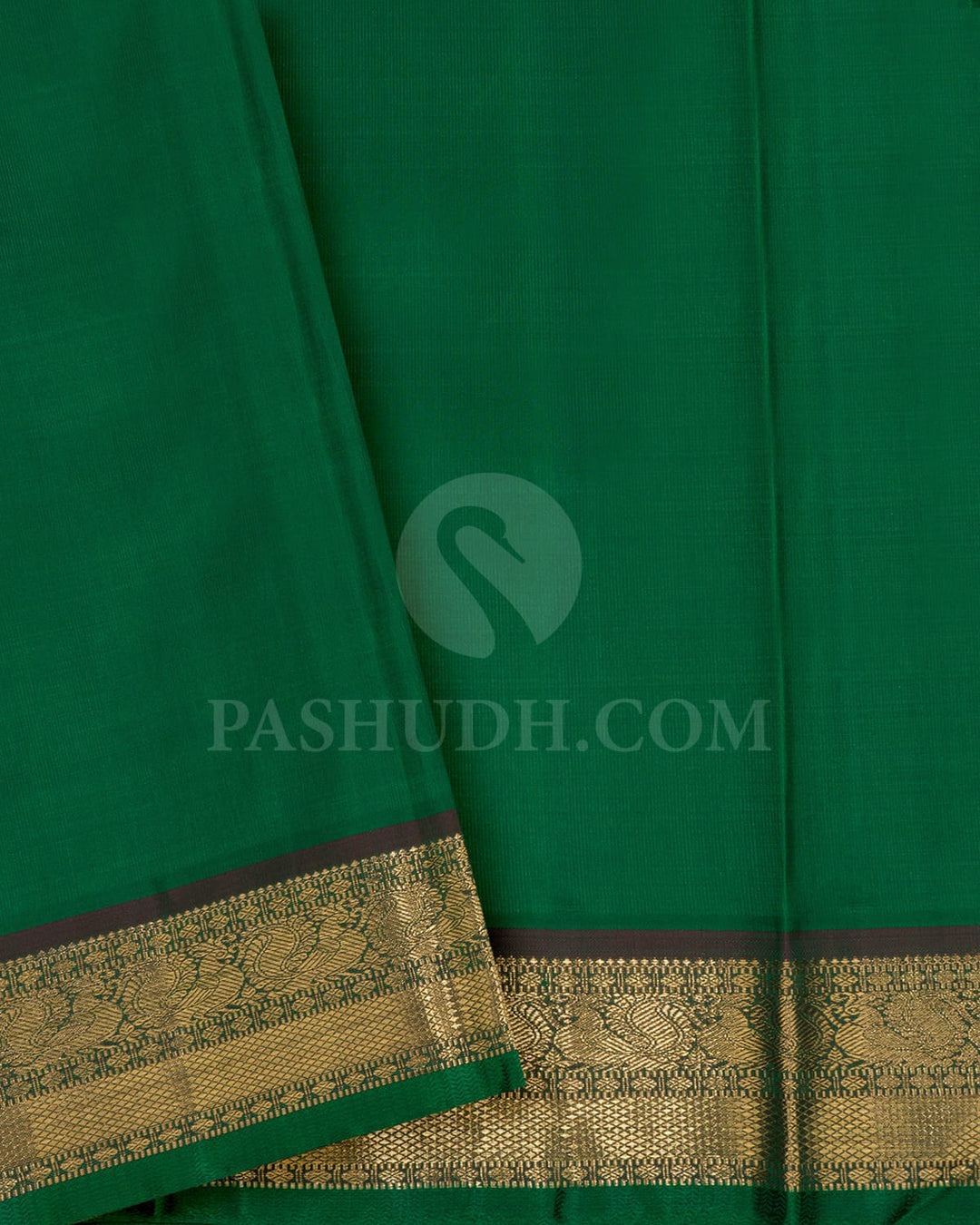 Lavender,Paaku,Emerald Green Pure Zari Kanjivaram Silk Saree-SP368