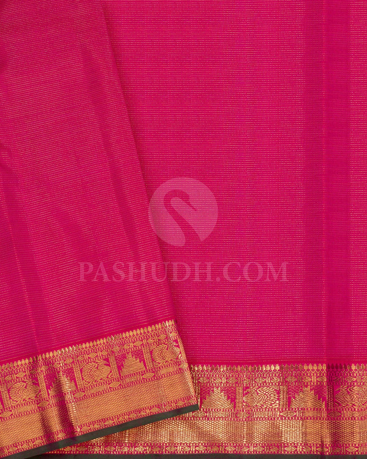Bright Rani Pink Kanjivaram Silk Saree-SP363