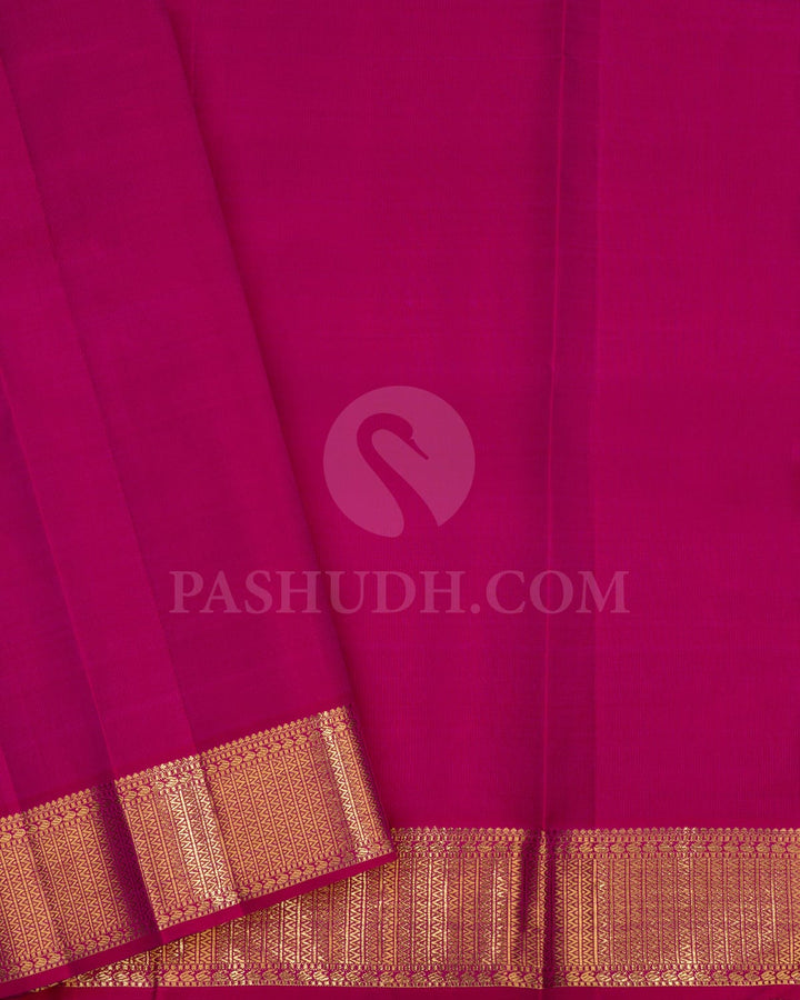 Rani Pink Kanjivaram Silk Saree-SP355