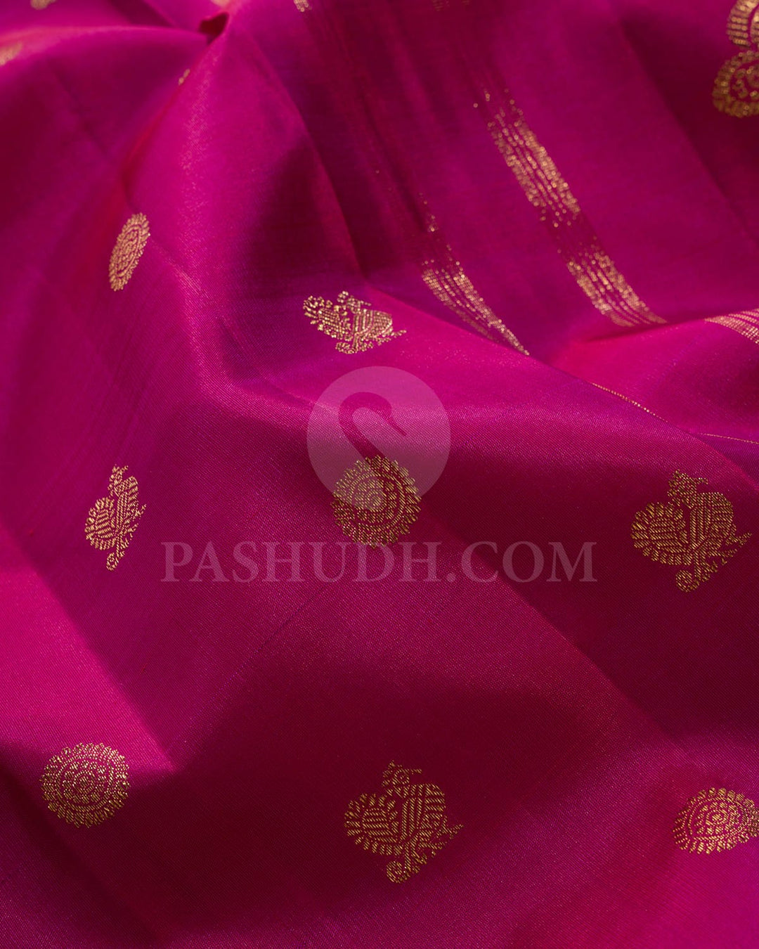 Rani Pink Kanjivaram Silk Saree-SP355