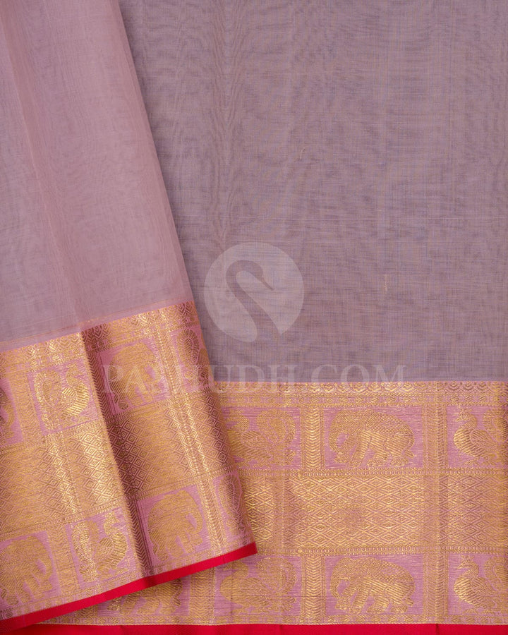 Baby Pink Organza Kanjivaram Silk Saree-SP383