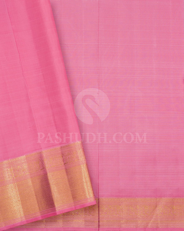 Red With Baby Pink Kanjivaram Silk Saree-S1632(A)