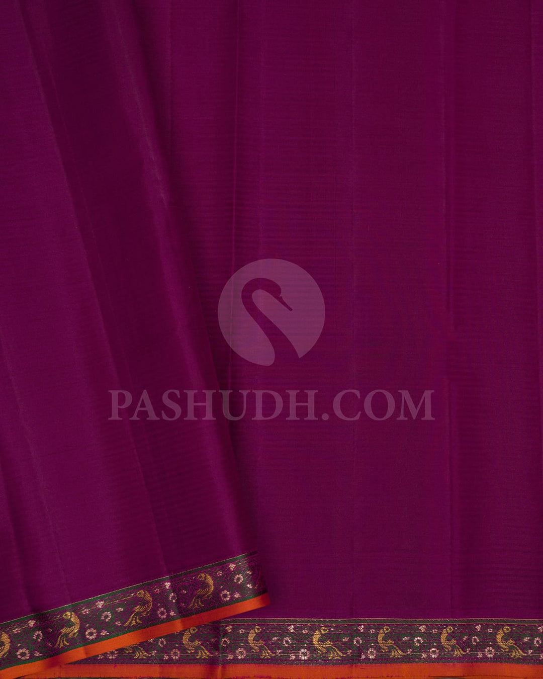 Orange And Maroon With Magenta Kanjivaram Silk Saree-DJ419(A)