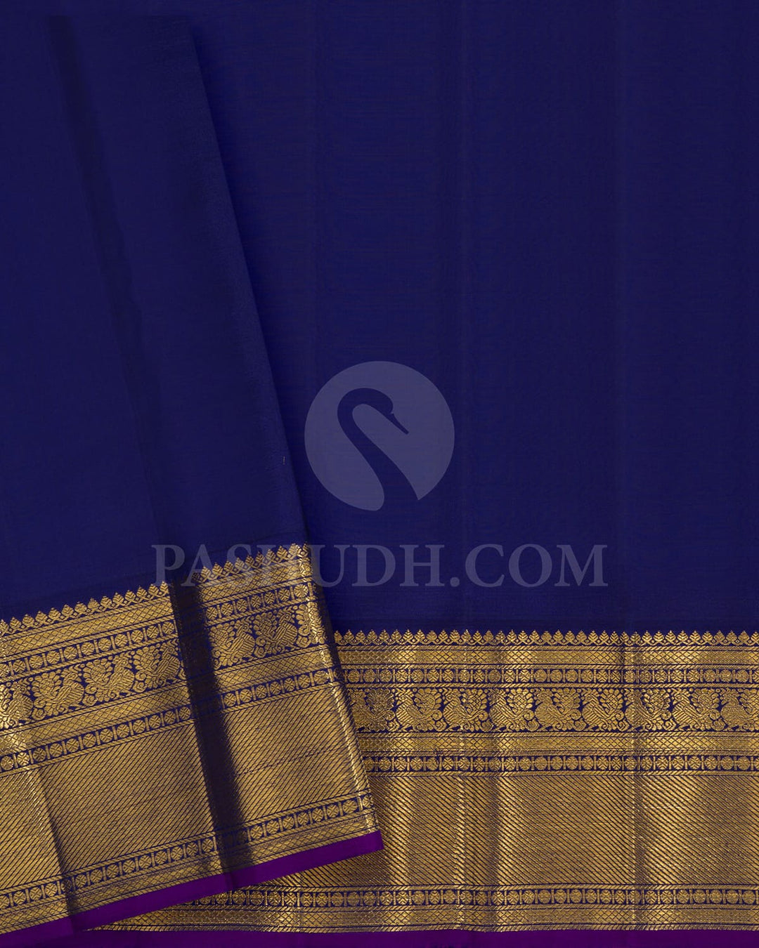 Sky Blue With Navy Blue Kanjivaram Silk Saree-S1604(B)