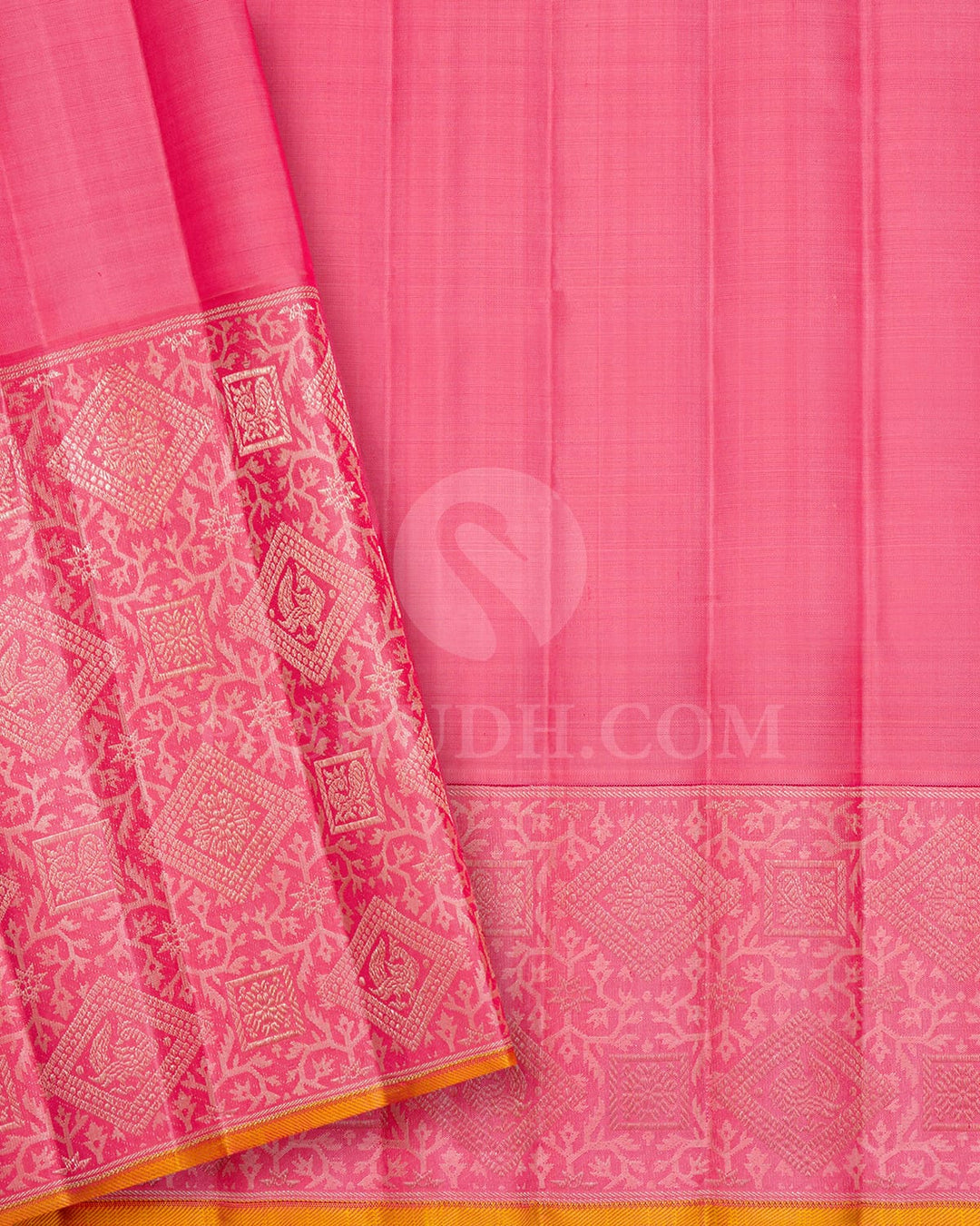 Lavender With Baby Pink Kanjivaram Silk Saree-S1627(A)