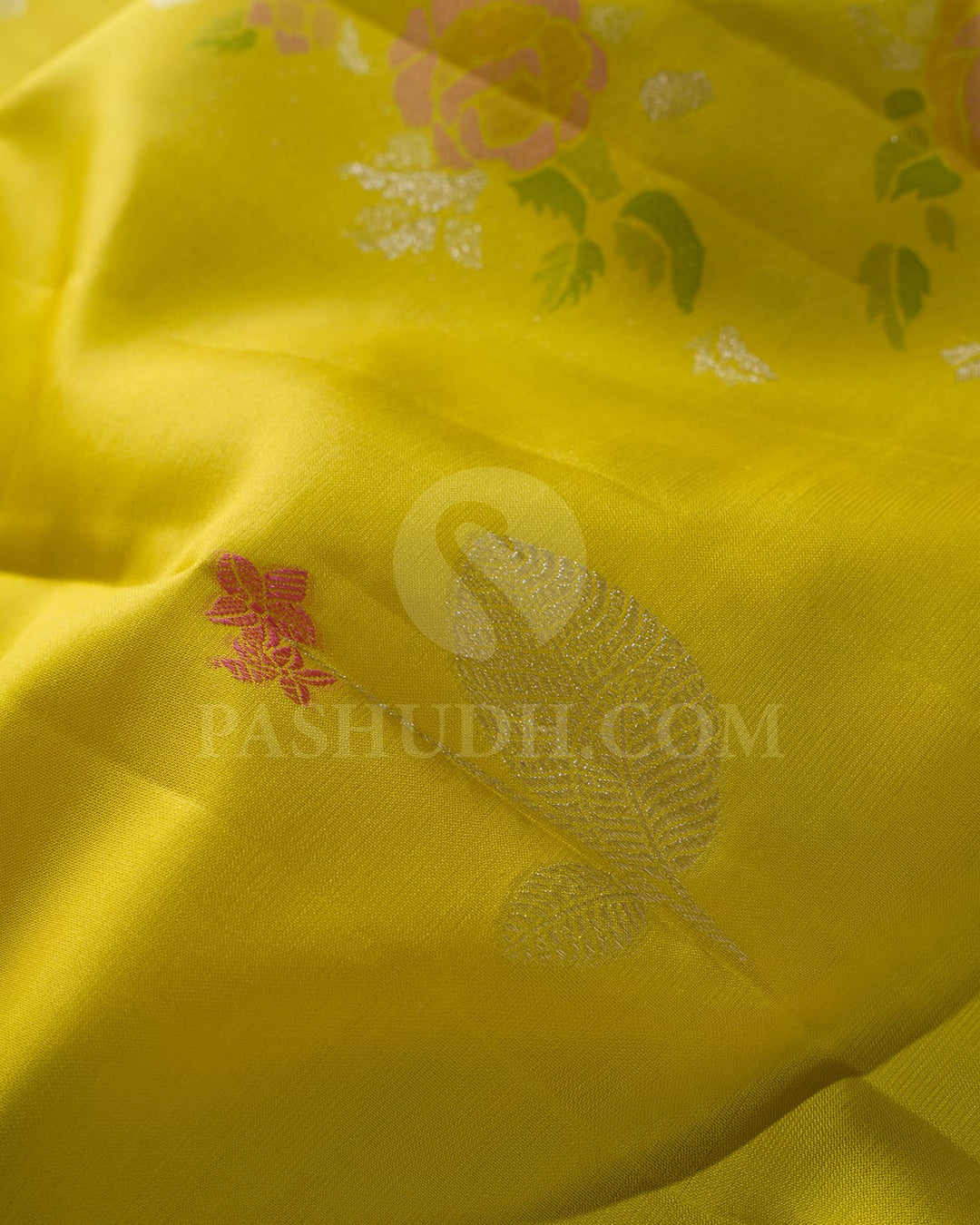 Neon Green And Sky Blue Kanjivaram Silk Saree-DJ415(B)