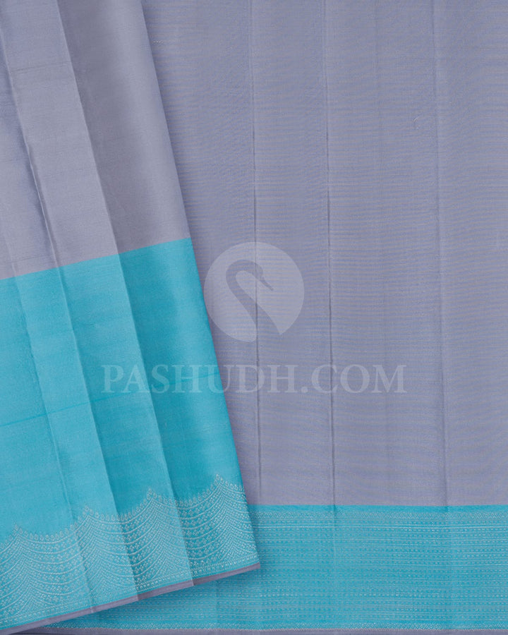 Sky Blue Kanjivaram Silk Saree-DJ423(A)