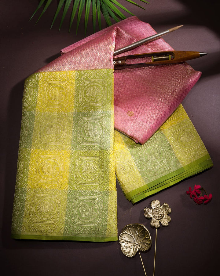 Baby Pink Kanjivaram Silk Saree-S1633(A)