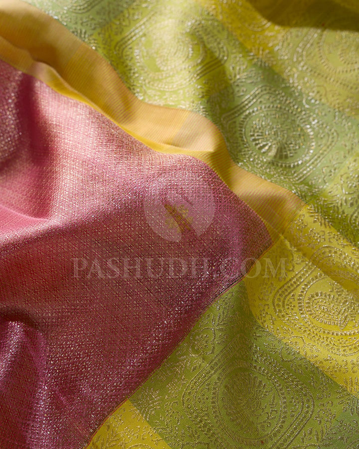 Baby Pink Kanjivaram Silk Saree-S1633(A)