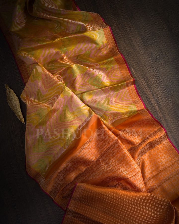 Orange Kanjivaram Silk Saree-DJ410(B)