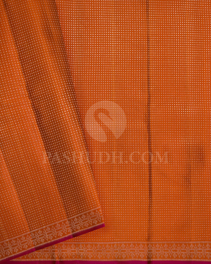 Orange Kanjivaram Silk Saree-DJ410(B)