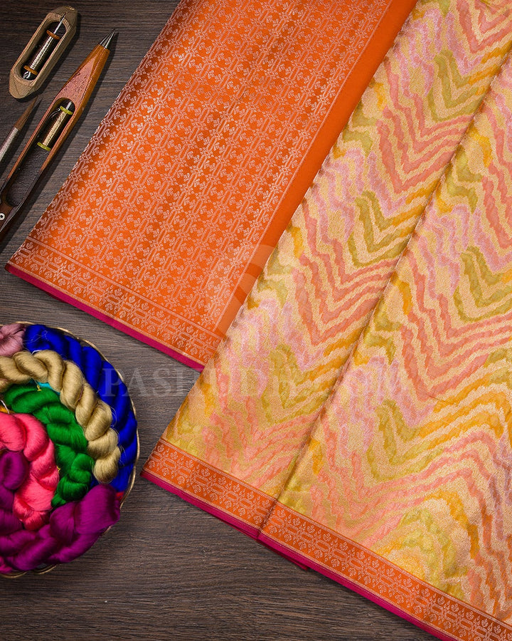 Orange Kanjivaram Silk Saree-DJ410(B)