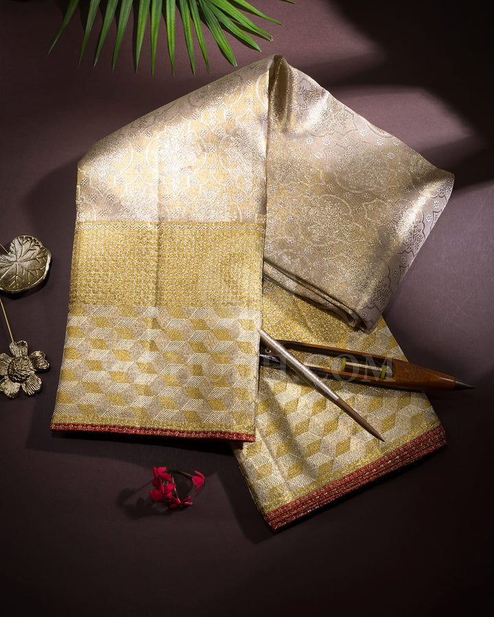 Grey Bridal Kanjivaram Silk Saree-SP377
