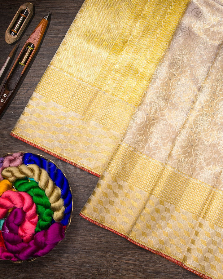 Grey Bridal Kanjivaram Silk Saree-SP377