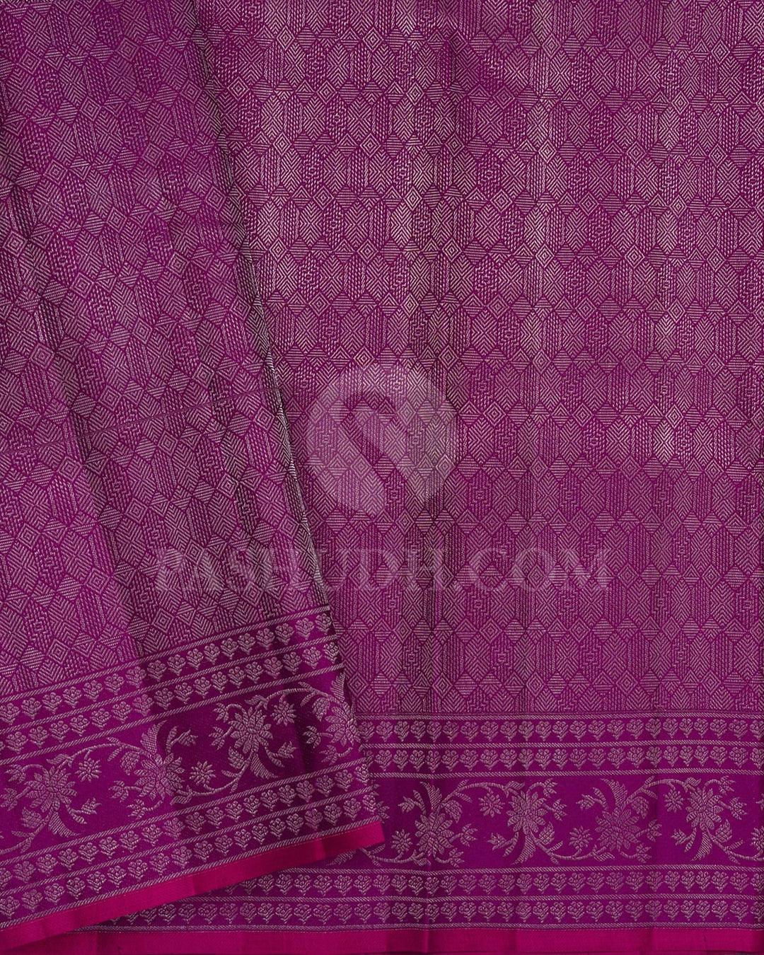 Pink And Green Kanjivaram Silk Saree-DJ421(A)