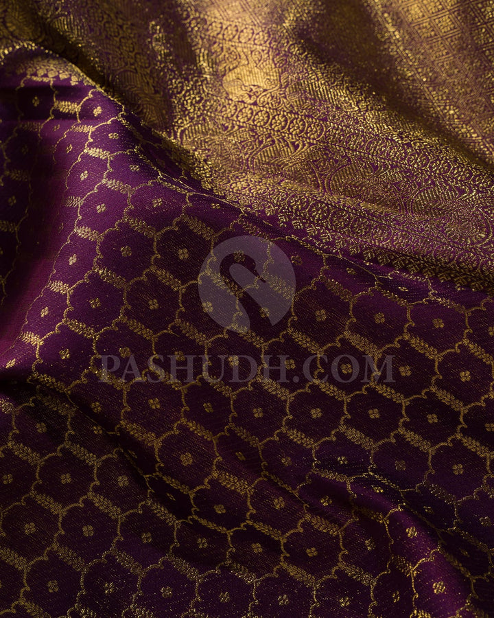 Purple Kanjivaram Silk Saree-S1634(A)