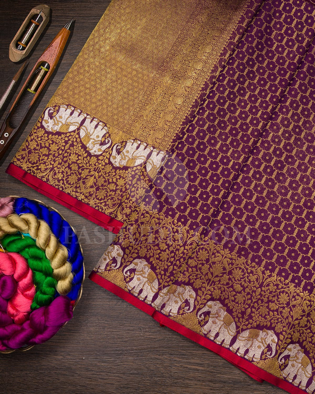 Purple Kanjivaram Silk Saree-S1634(A)