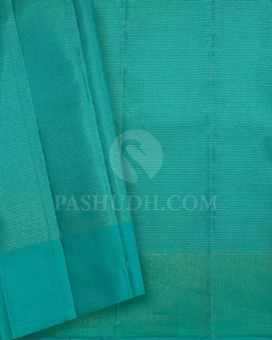 Royal Blue And Green With Turquoise Blue Kanjivaram Silk Saree-S1630(A)