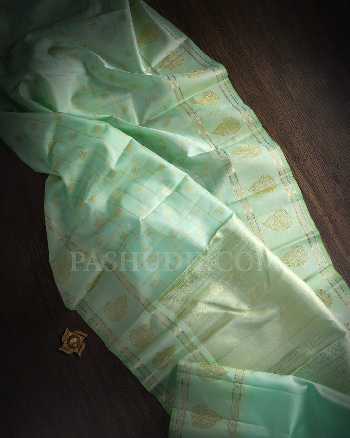 Mint Green Kanjivaram Silk Saree-S1622(B)