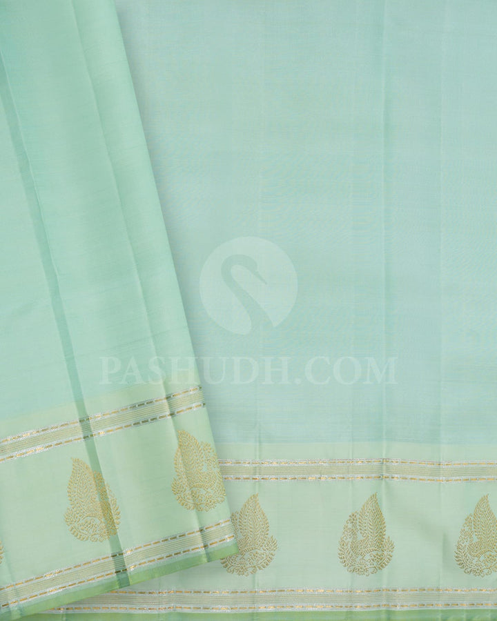 Mint Green Kanjivaram Silk Saree-S1622(B)