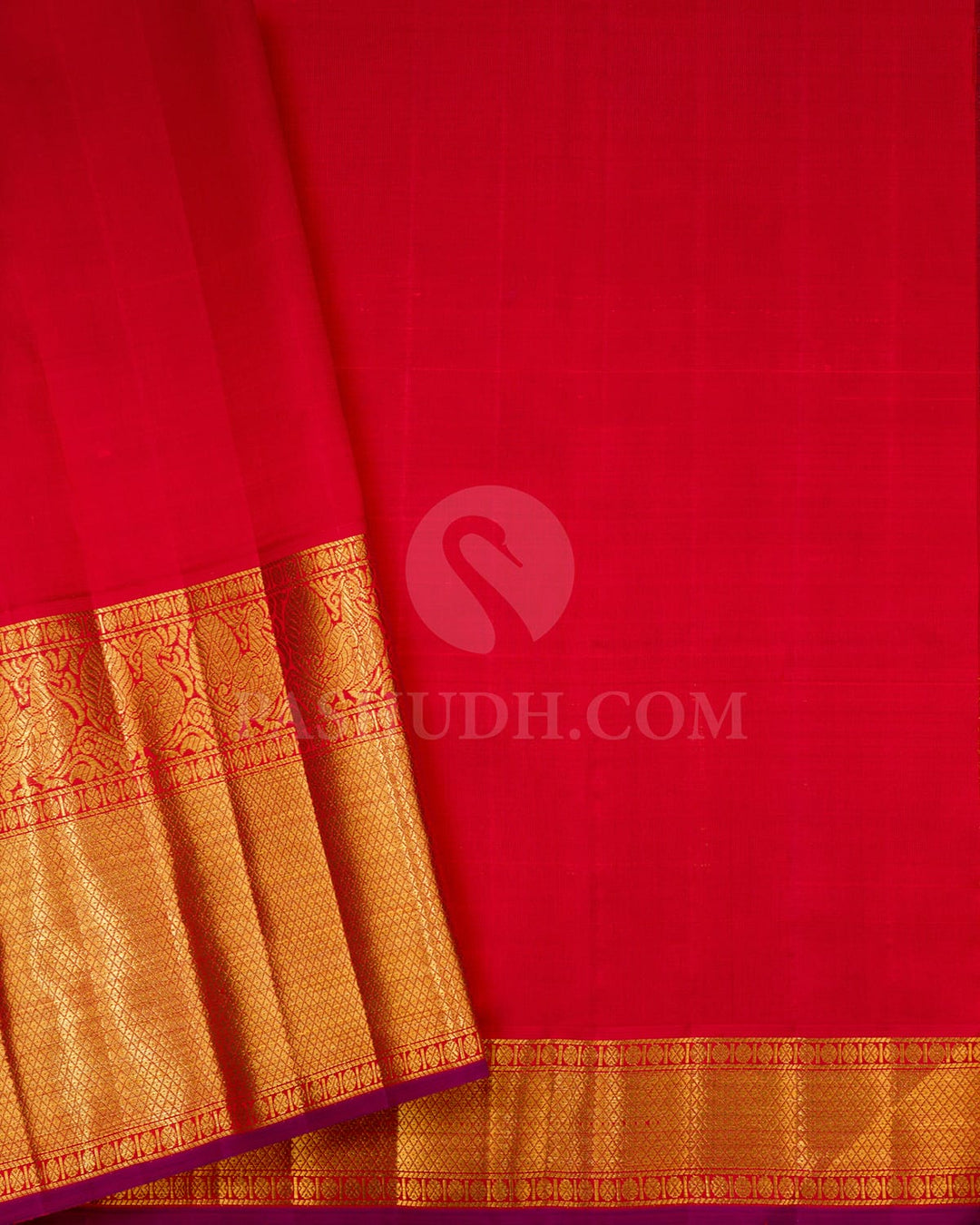 Gold Silver Shimmer Organza Kanjivaram Silk Saree-S1255(B)