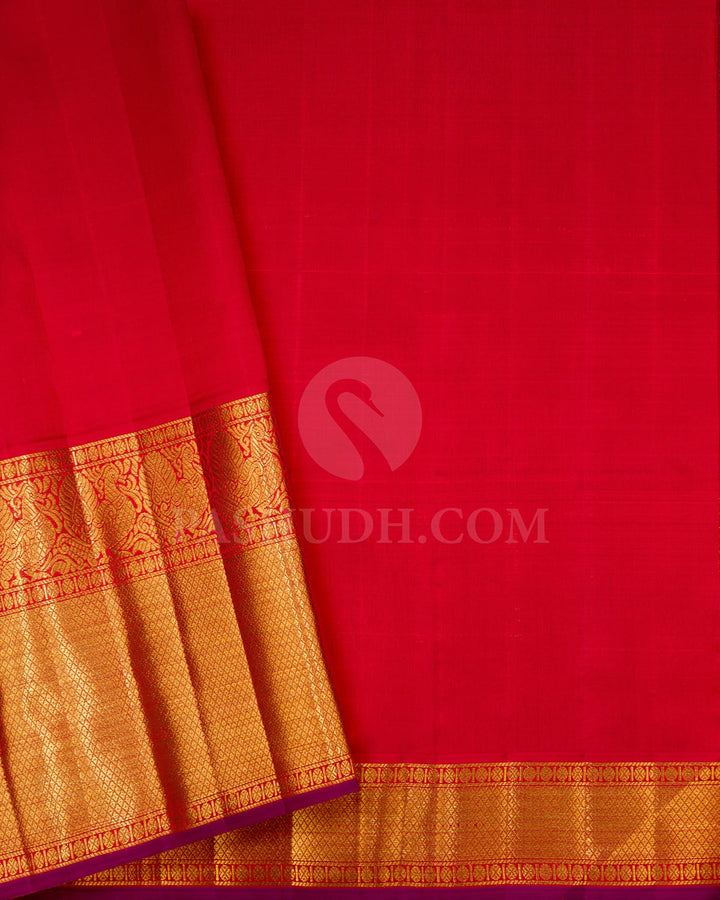 Gold Silver Shimmer Organza Kanjivaram Silk Saree-S1255(B)