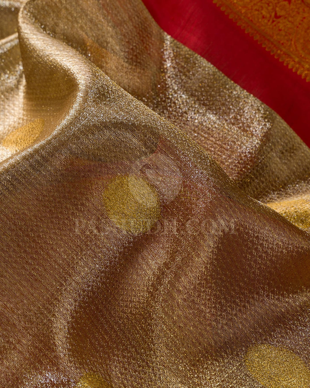 Gold Silver Shimmer Organza Kanjivaram Silk Saree-S1255(B)